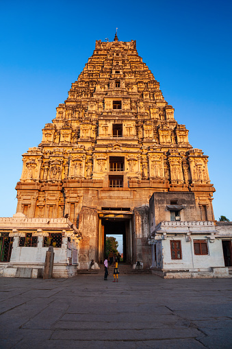 Virupaksha Temple at Hampi, was the centre of the Hindu Vijayanagara Empire in Karnataka state in India