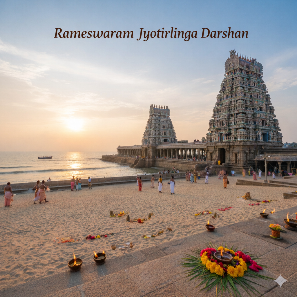 Book Bangalore to Rameswaram 2 days 1 night tour package by flight via Madurai. Jyotirlinga darshan, Dhanushkodi visit, Pamban Bridge drive & comfortable stay.