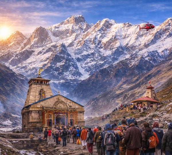 Pilgrims seeking Kedarnath Jyotirlinga darshan